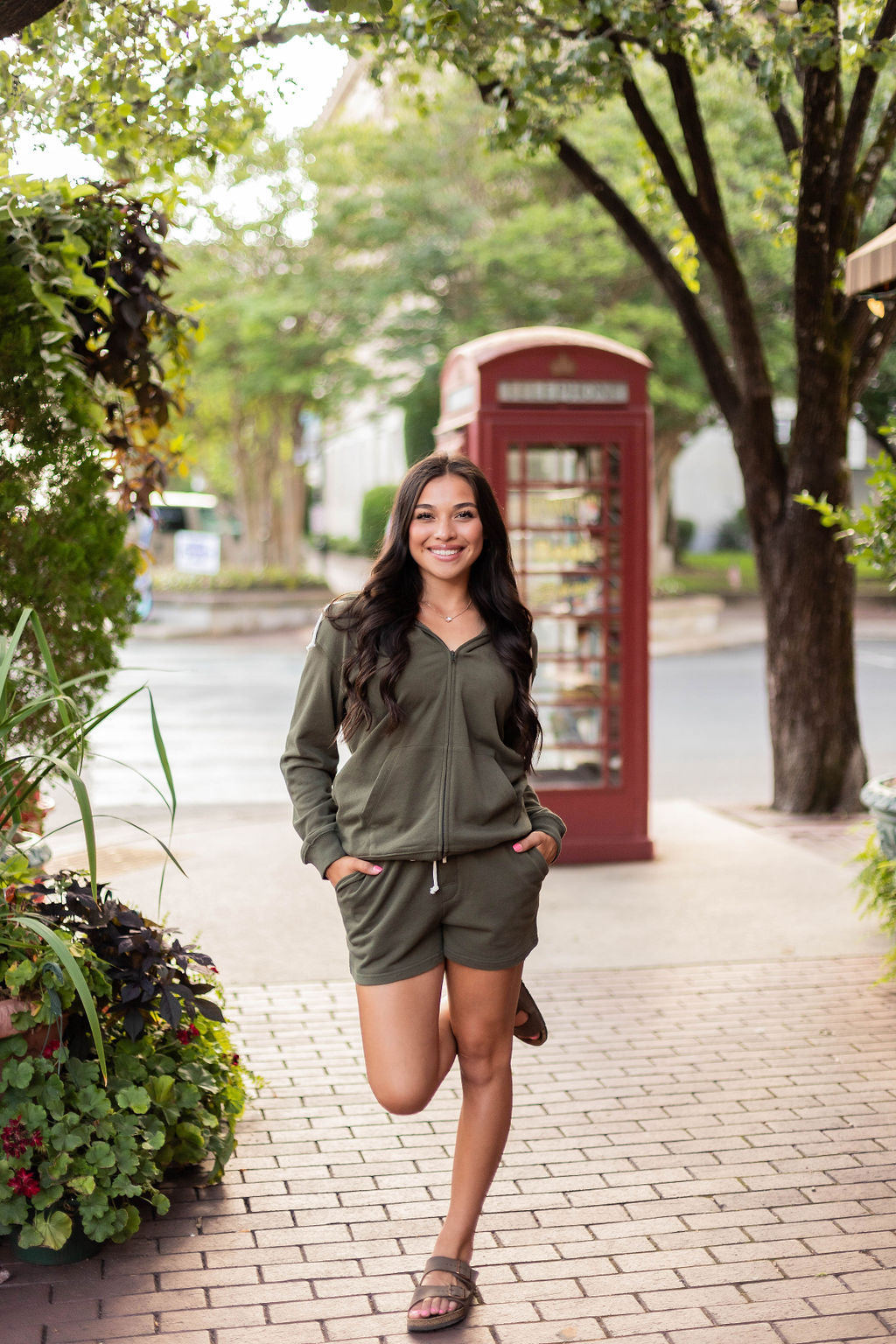 Academy Zip Up Hoodie in Grape Leaf