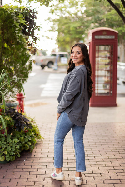 Replay Sweatshirt in Black Sand