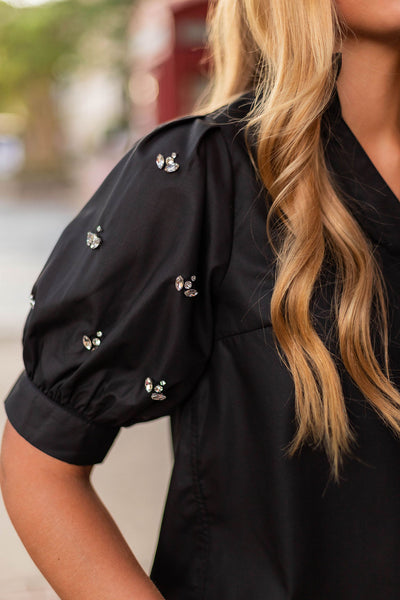 Studded Elegance Top