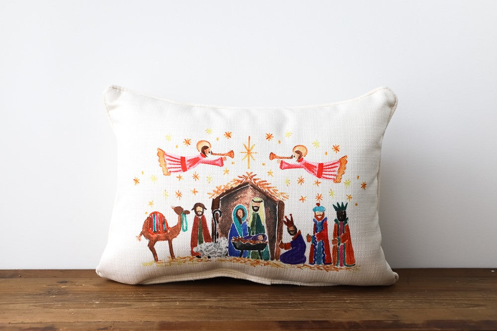 Nativity Scene Pillow